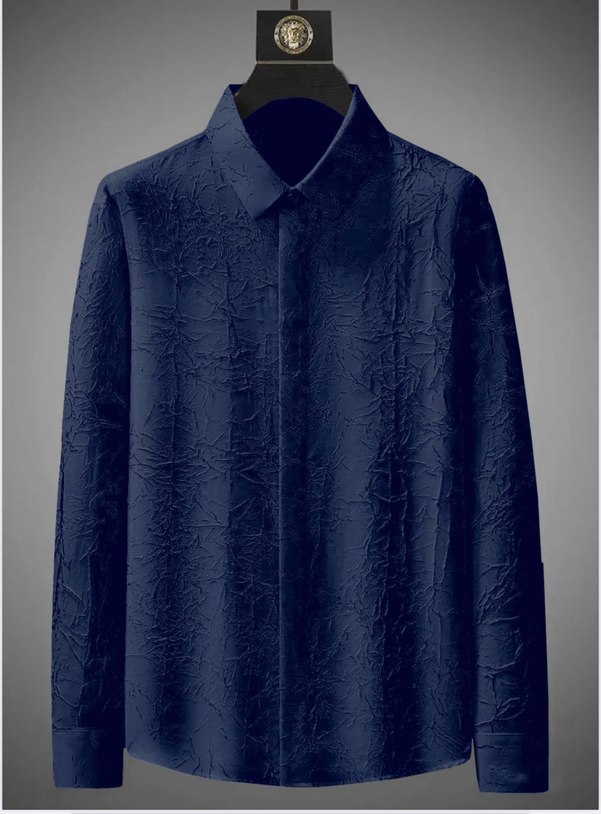 3b4cca39-5875-4599-be70-f057deefeaee.jpg Men's Exclusive Blue Cotton Fabric Italian Crush Shirt