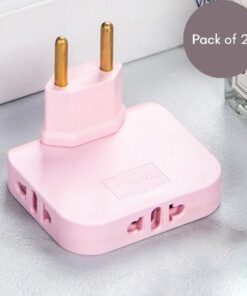 3 in 1 Adapter Rotatable Adaptor Mini Slim Wireless Outlet Adapter ( pack of 2 )
